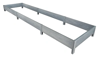 Грядка фактурная из ПВХ, дымчатый, 2,0 х 0,9 х 0,2 м, уп