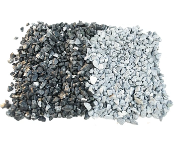 Мрамор черно-серый Галтованный,  10-20 мм, 10 кг