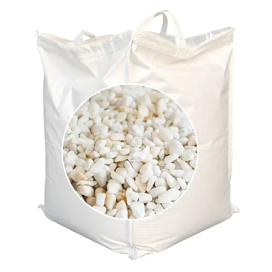 Мрамор белый Галтованный,    5-10 мм, 1000 кг, биг-бэг