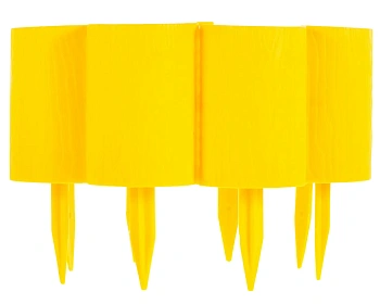 Бордюр декоративный Пеньки, желто-зеленый, (16 модулей в комплекте), 0,15 x 1,6 м, уп