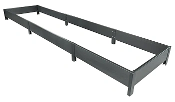 Грядка фактурная из ПВХ, графит, 2,0 х 0,9 х 0,2 м, уп