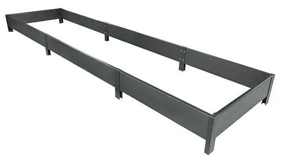 Грядка фактурная из ПВХ, графит, 2,0 х 0,9 х 0,2 м, уп