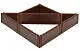 Клумба-конструктор из ПВХ, коричневый, (h 0,22 м, 3 панели * 0.6 м), уп