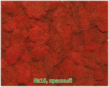 Мох стабилизированный №16 красный, 30*40 см, пак