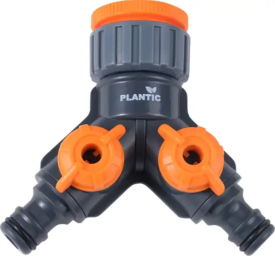 Plantic Штуцер для крана 1/2"-3/4 -1" на два канала light 39383-01, шт