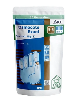 Осмокот Экзакт Стандарт Хай K (Osmocote Exact Standart High K) 11-11-18+ТЕ, 5-6 месяцев , 1 кг