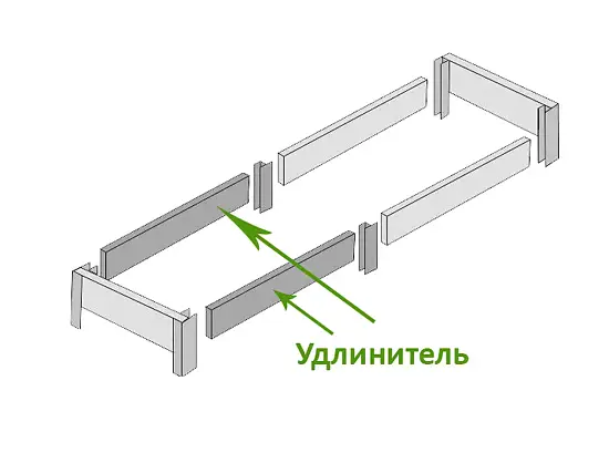 Грядка фактурная из ПВХ, дымчатый, 2,0 х 0,9 х 0,2 м, уп