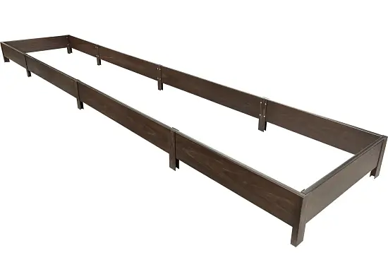 Грядка фактурная из ПВХ, венге, 2,0 х 0,7 х 0,2 м, уп