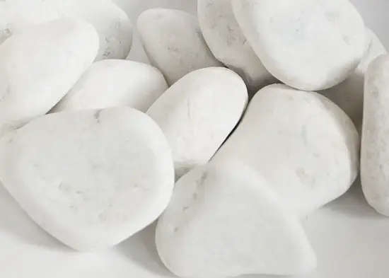 Мрамор белый Галтованный,  60-90 мм, 10 кг