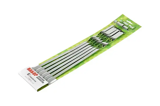 Набор плоских шампуров Hot Pot 45 см, 6 шт