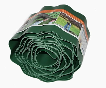 Бордюр декоративный Гофра, хаки(зеленый), 0,10 x 9 м, рул 