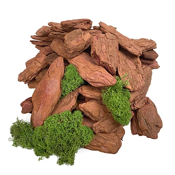 Кора лиственницы Галтованная 4-10 см, 60 л