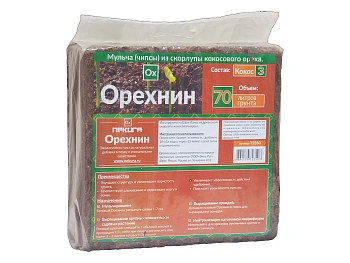 Nekura Грунт кокосовый "Орехнин 3" чипсы, брикет 70 л