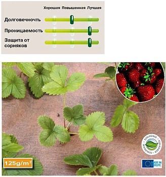 Мембрана для клубники Plantex® Berrymax 125 г/м², 1 x 3 м, уп