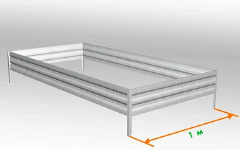 Грядка Perfo металл, 0,2 * 2,0 * 1,0 м, уп