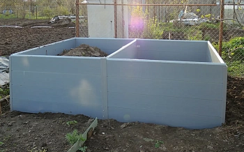 Компостер из ПВХ панелей, 1600л, СЕРЫЙ, уп