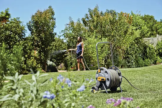 Hozelock 2398 Тележка для шланга длиной 60 м (Без шланга, 2 коннектора), шт