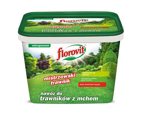 Florovit гранулированный для газонов с большим содержанием железа, ведро 8 кг