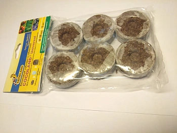 Cocoland Субстрат кокосовый в таблетках  Ø 4 см (для горшков 0,4 л), шт