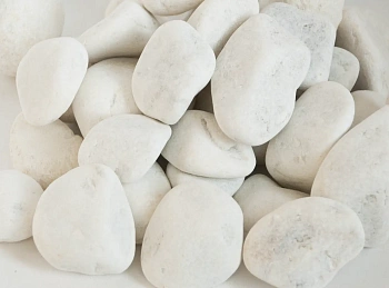 Мрамор белый Галтованный,  40-70 мм, 10 кг
