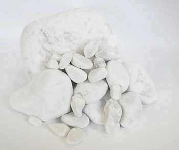 Мрамор белый Галтованный,  20-40 мм, 10 кг
