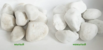 Мрамор белый Галтованный,  60-90 мм, 10 кг