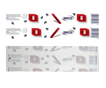 BROS - Липкая полоска от мух (специальный объемный рисунок), 5 шт/уп