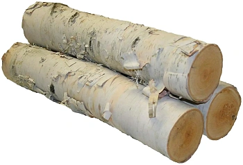 Полено березовое, Ø 5-10, h 50 см, шт.