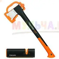 Удобный топор-колун с точилкой в комплекте